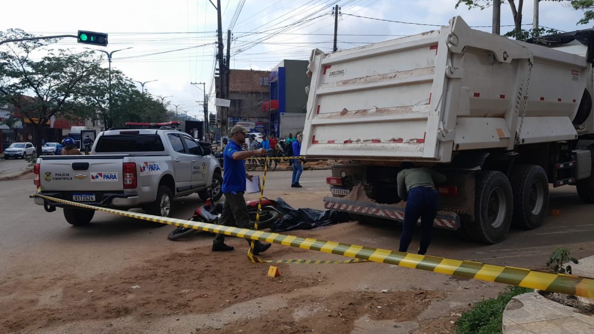 Cidade Jardim: Caçamba atropela e mata motociclista em Parauapebas